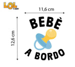 Kit 2 Adesivi Bebè a bordo-adesivi per auto-Lol T-shirt