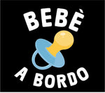 Kit 2 Adesivi Bebè a bordo-adesivi per auto-Lol T-shirt