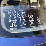 Kit Adesivi Auto Famiglia Star Wars Tribute (6 Pezzi)-adesivi per auto-Lol T-shirt