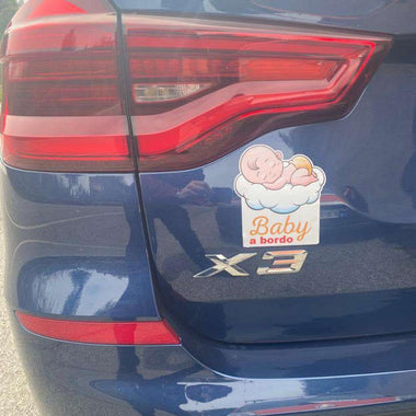 Kit adesivi per auto 2 pezzi Bimbo a bordo-adesivi per auto-Lol T-shirt