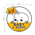 Kit adesivi per auto 2 pezzi Bimbo a bordo-adesivi per auto-Lol T-shirt