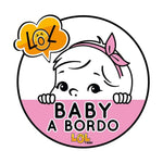 Kit adesivi per auto 2 pezzi Bimbo a bordo-adesivi per auto-Lol T-shirt
