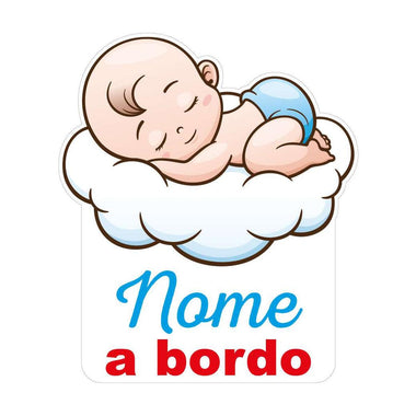 Kit adesivi per auto 2 pezzi Bimbo a bordo Personalizzabile con nome-adesivi per auto-Lol T-shirt