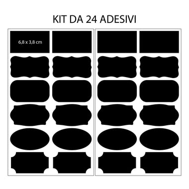 Kit da 24 Adesivi effetto lavagna-Adesivi decorativi-Lol T-shirt