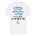 La mamma mi ha fatto bellissimo...ma papà mi ha fatto juventino-T-shirt-Lol T-shirt