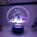 Lampada Led Natalizia con Presepe-Lampada in plexiglass-Lol T-shirt