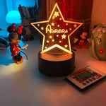 Lampada Led Personalizzata a forma di Stella-Lampada in plexiglass-Lol T-shirt