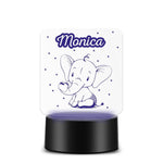 Lampada Led Personalizzata con nome con elefantino-Lampada in plexiglass-Lol T-shirt