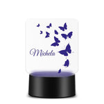Lampada Led Personalizzata con nome con farfalle-Lampada in plexiglass-Lol T-shirt