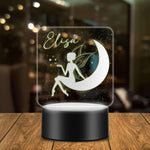 Lampada Led Personalizzata con nome con Fatina-Lampada in plexiglass-Lol T-shirt