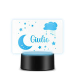 Lampada Led Personalizzata con nome Luna e Nuvoletta-Lampada in plexiglass-Lol T-shirt