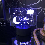 Lampada Led Personalizzata con nome Luna e Nuvoletta-Lampada in plexiglass-Lol T-shirt
