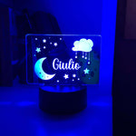 Lampada Led Personalizzata con nome Luna e Nuvoletta-Lampada in plexiglass-Lol T-shirt