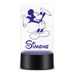 Lampada Led Personalizzata con Topolino-Lampada in plexiglass-Lol T-shirt