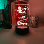 Lampada Led Personalizzata con Topolino-Lampada in plexiglass-Lol T-shirt