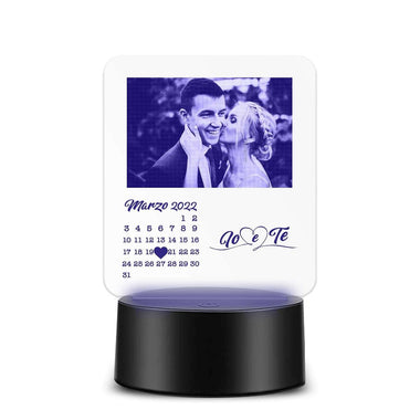 Lampada Led Personalizzata di Coppia con Data-Lampada in plexiglass-Lol T-shirt