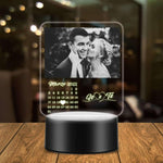 Lampada Led Personalizzata di Coppia con Data-Lampada in plexiglass-Lol T-shirt