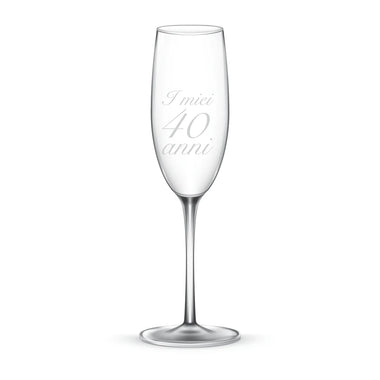 Bicchieri flûte Personalizzati I miei 40 anni Bicchieri Flûte