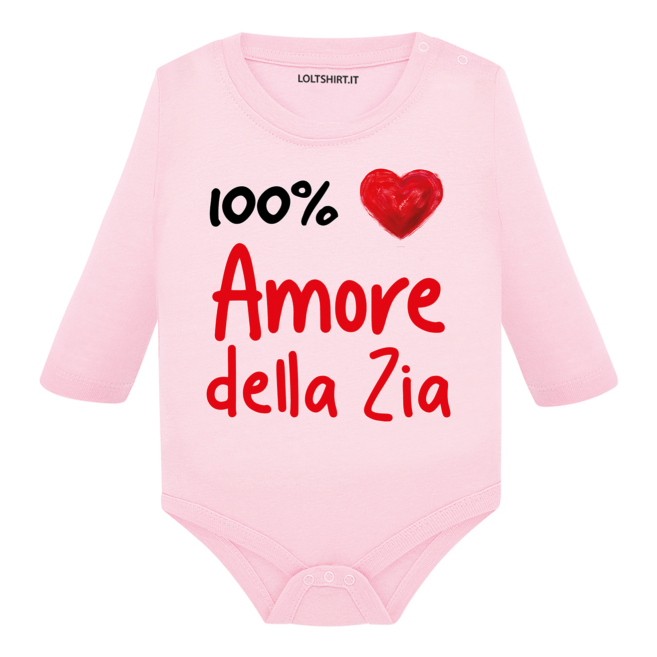 Lol T-Shirt Body per bimbi 3 mesi / Rosa 100% Amore della zia