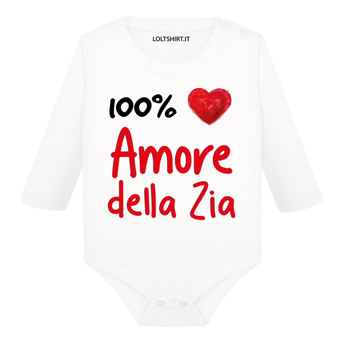 Lol T-Shirt Body per bimbi 3 mesi / Bianco 100% Amore della zia