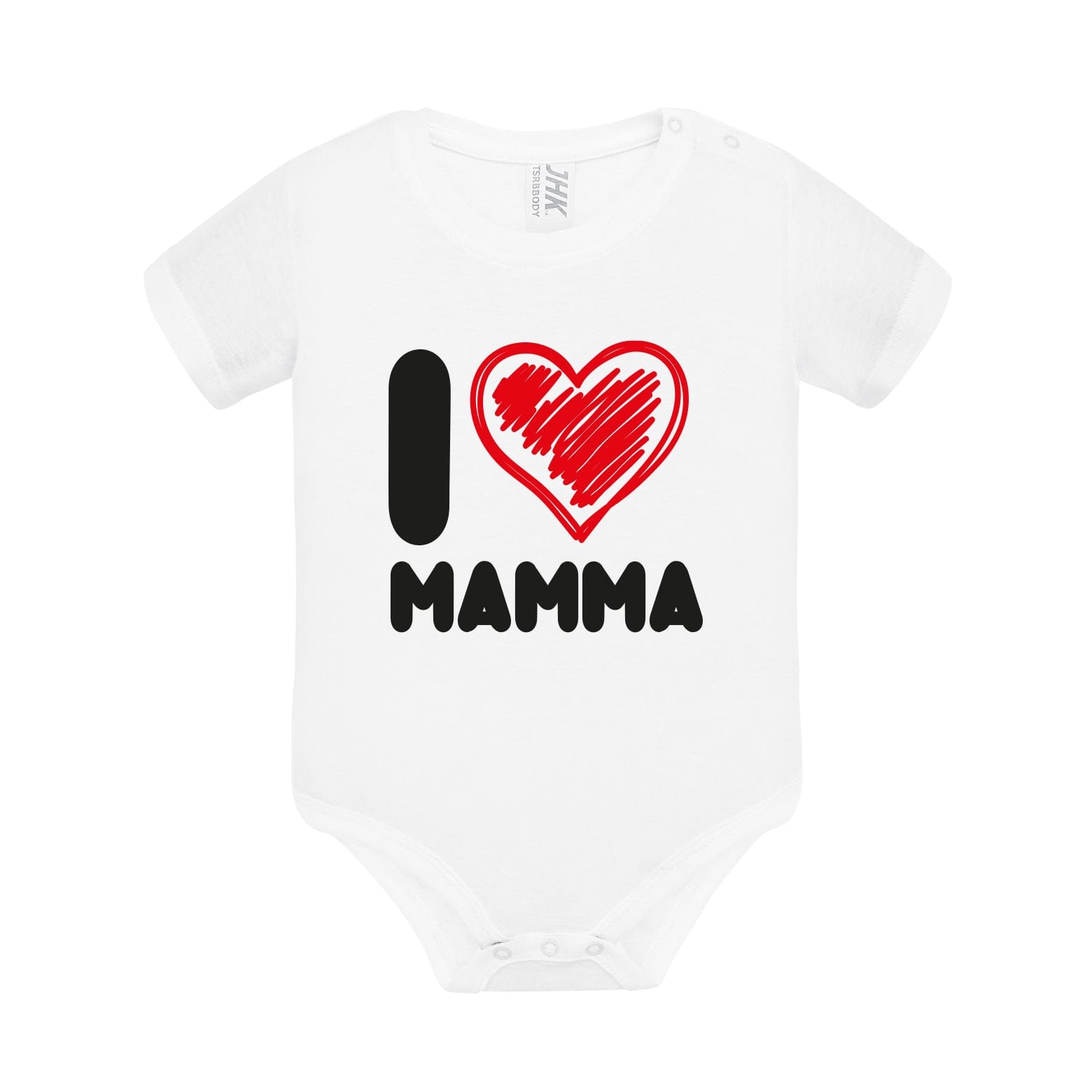 Lol T-Shirt Body per bimbi 3 Mesi / Bianco I love mamma