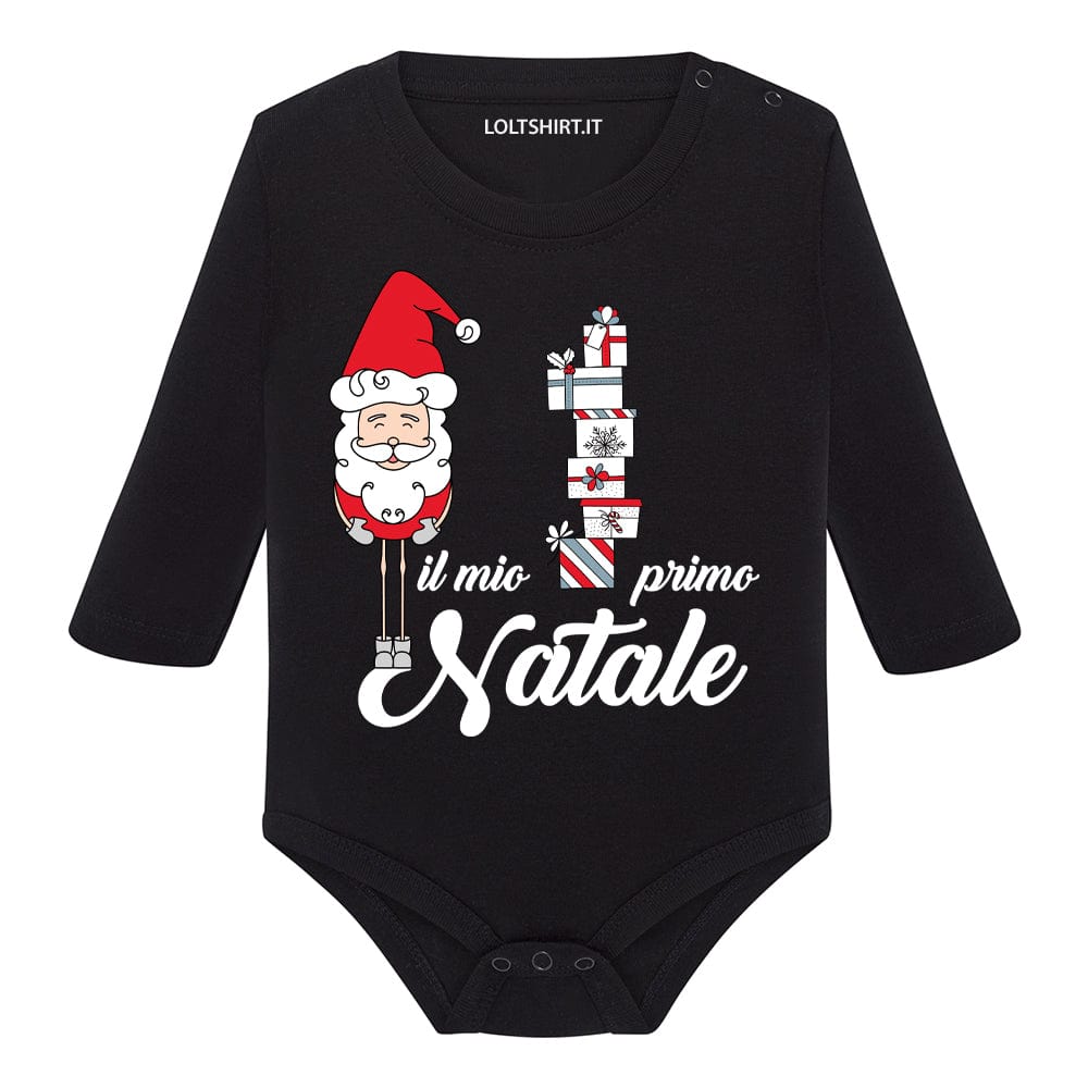 Lol T-Shirt Body per bimbi 3 mesi / Nero Il mio primo Natale