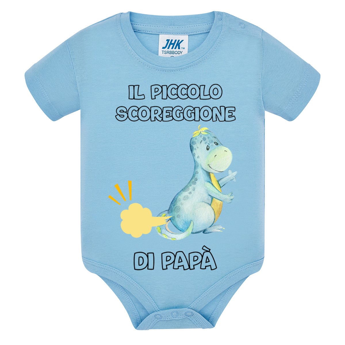 Lol T-Shirt Body per bimbi 3 Mesi / Azzurro Il piccolo scoreggione di papà