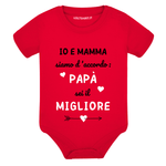 Io e mamma siamo d'accordo: papà sei il migliore Body per bimbi