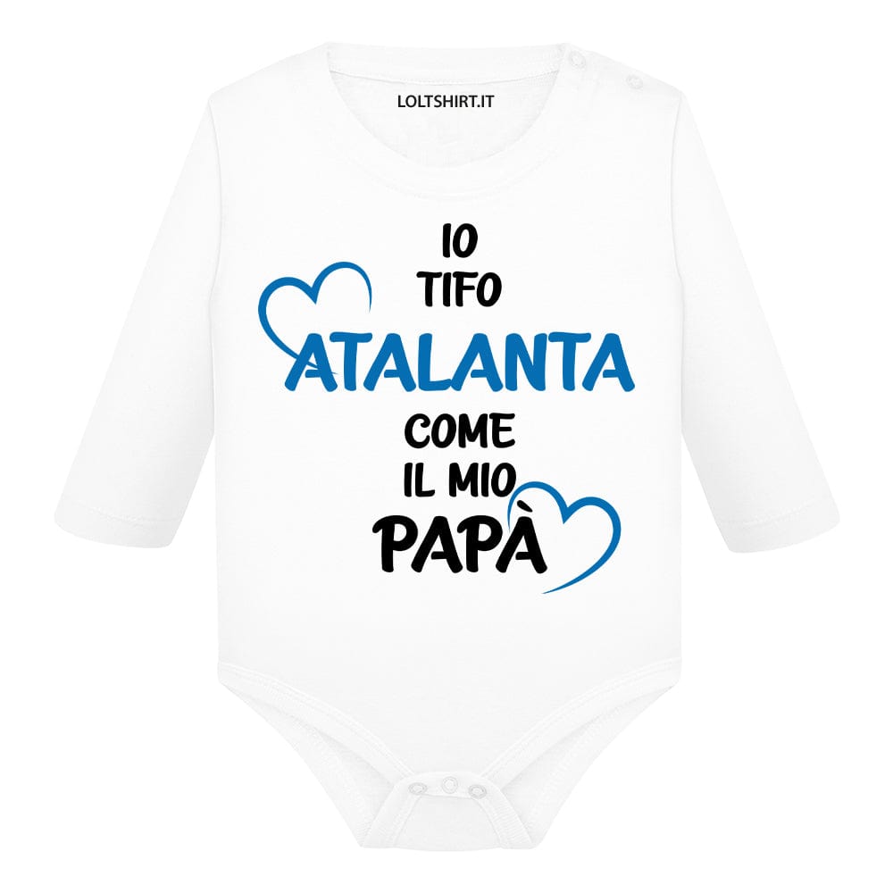 Lol T-Shirt Body per bimbi Io tifo Atalanta come il mio papà