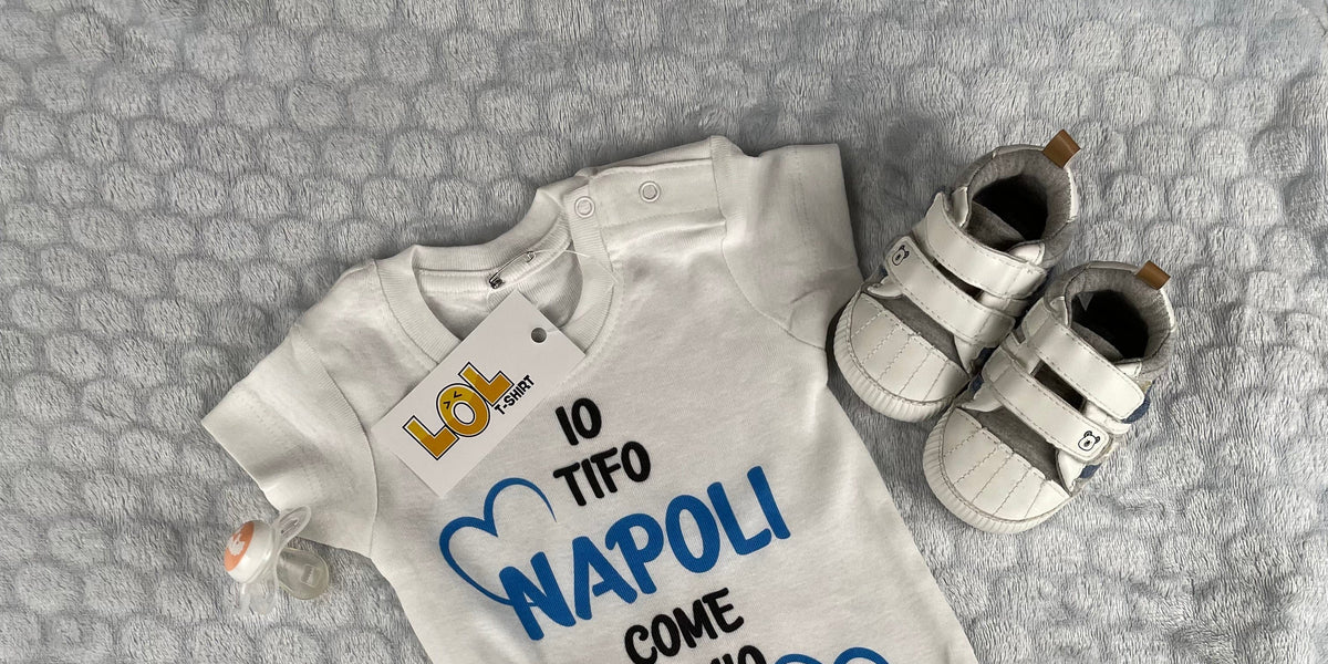 Io tifo Juventus come il mio papà  Body Neonato Manica Corta – Lol T-shirt