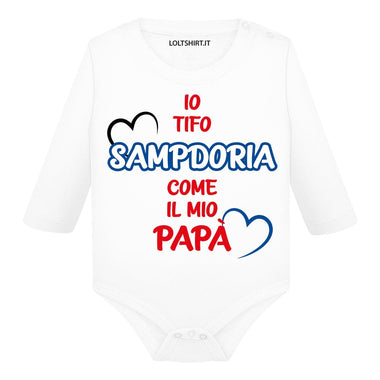 Io tifo Sampdoria come il mio papà Body per bimbi