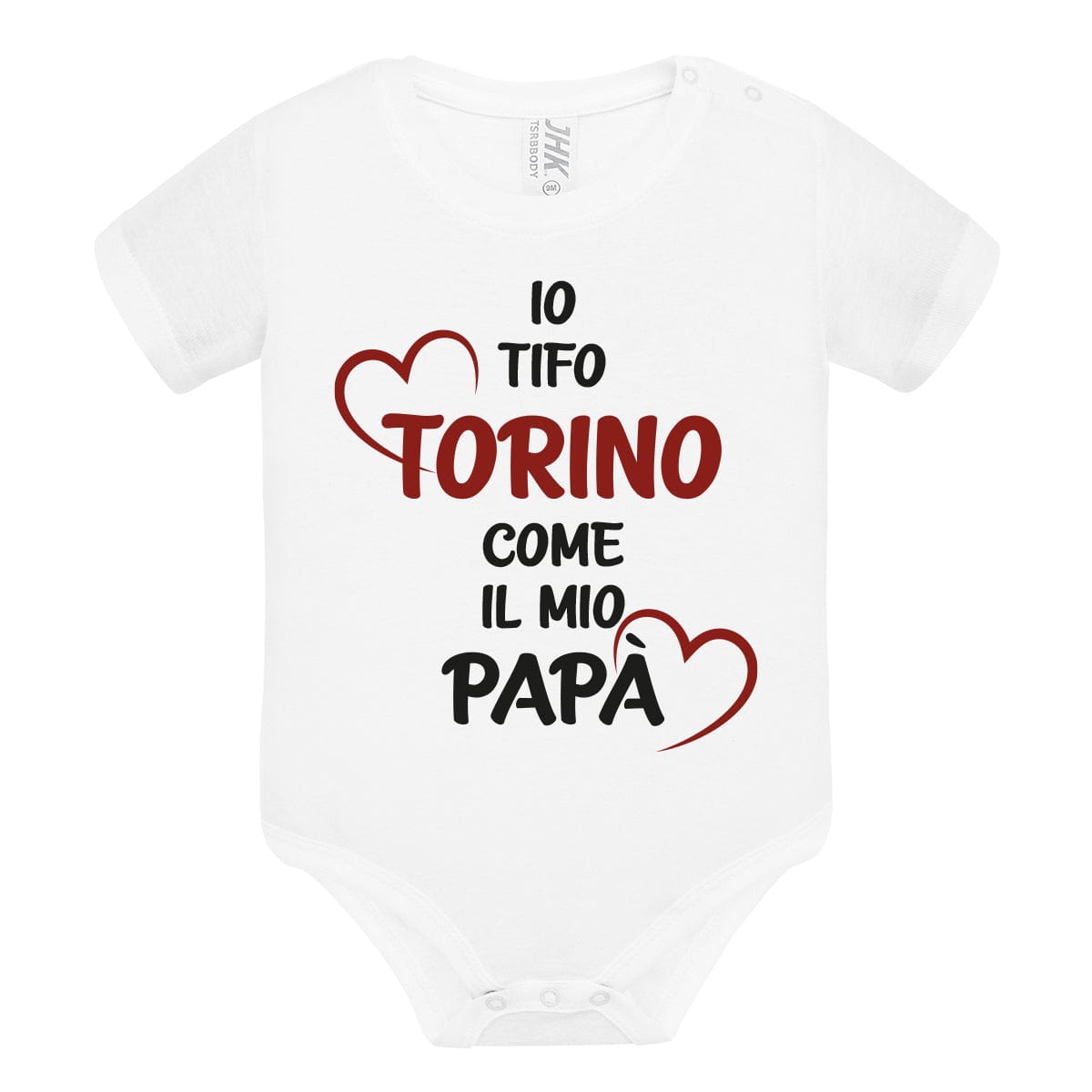 Lol T-Shirt Body per bimbi Io tifo Torino come il mio papà