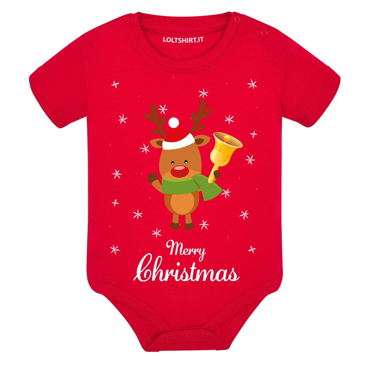 Lol T-Shirt Body per bimbi 3 mesi / Rosso Merry Christmas
