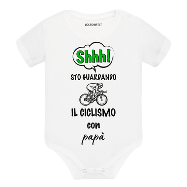 Shh sto guardando il ciclismo con papà Body per bimbi