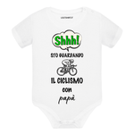 Shh sto guardando il ciclismo con papà Body per bimbi