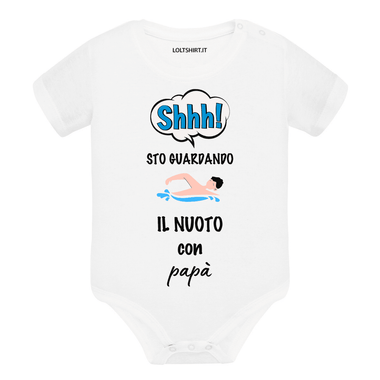 Shh sto guardando il nuoto con papà Body per bimbi
