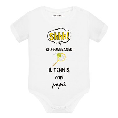 Shh sto guardando il tennis con papà Body per bimbi
