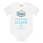 Shh sto guardando la Lazio con papà Body per bimbi