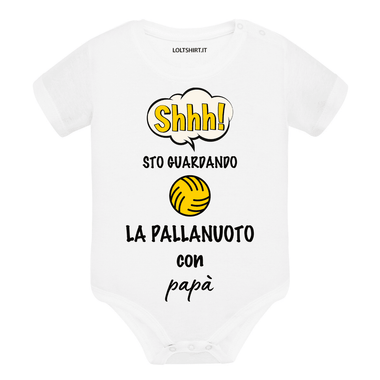 Shh sto guardando la pallanuoto con papà Body per bimbi