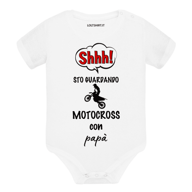 Shh sto guardando motocross con papà Body per bimbi