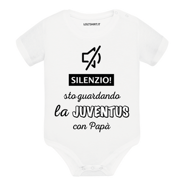 Silenzio sto guardando la Juventus con papà Body per bimbi