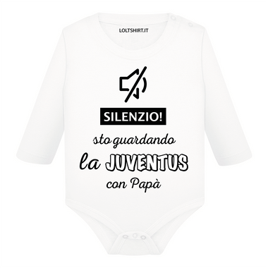 Silenzio sto guardando la Juventus con papà Body per bimbi