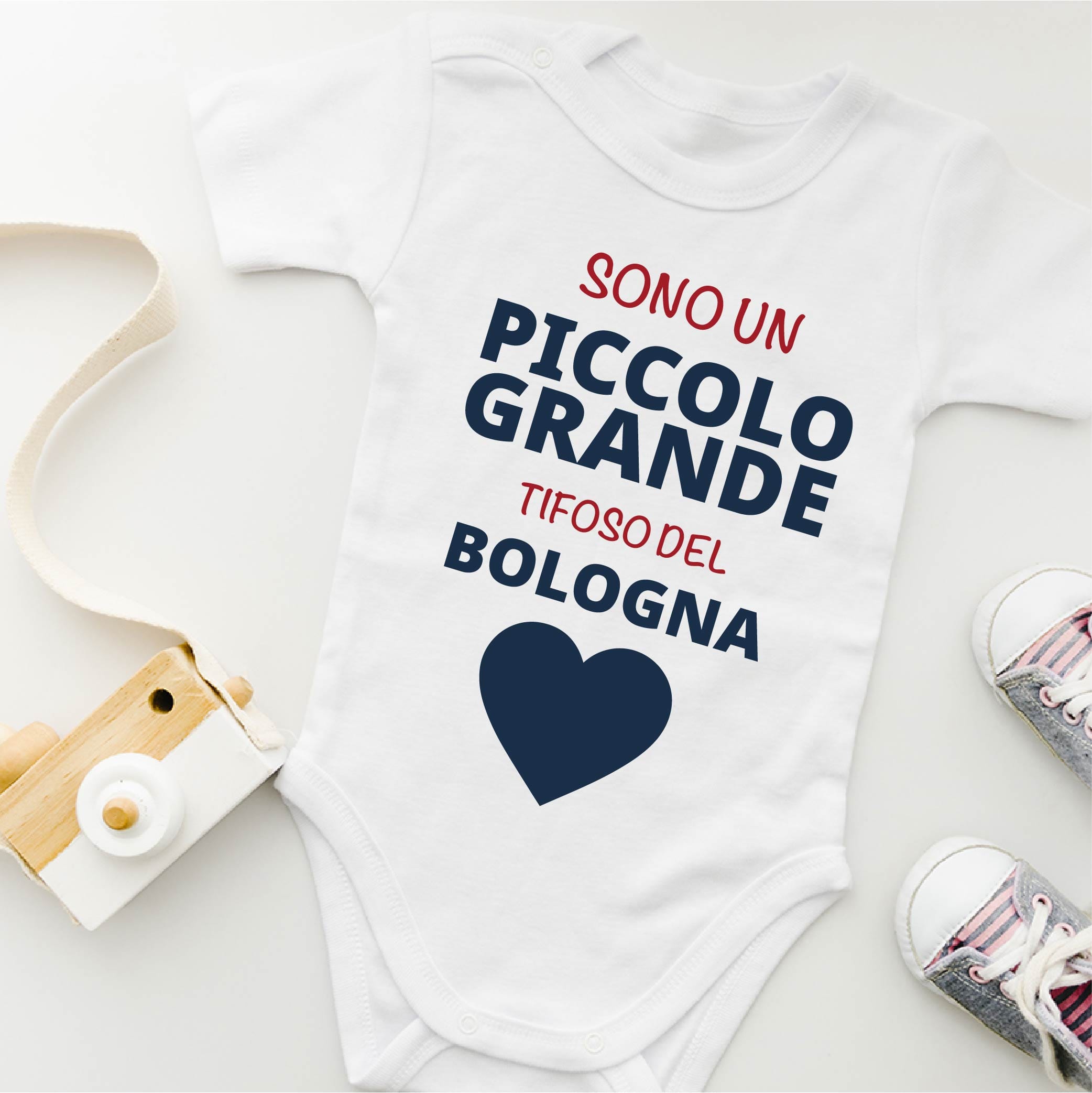 Lol T-Shirt Body per bimbi Sono un piccolo grande tifoso del Bologna