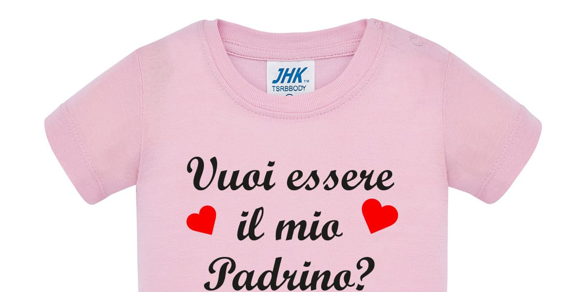 Vuoi essere il mio padrino?  Body Neonato Manica Corta – Lol T-shirt