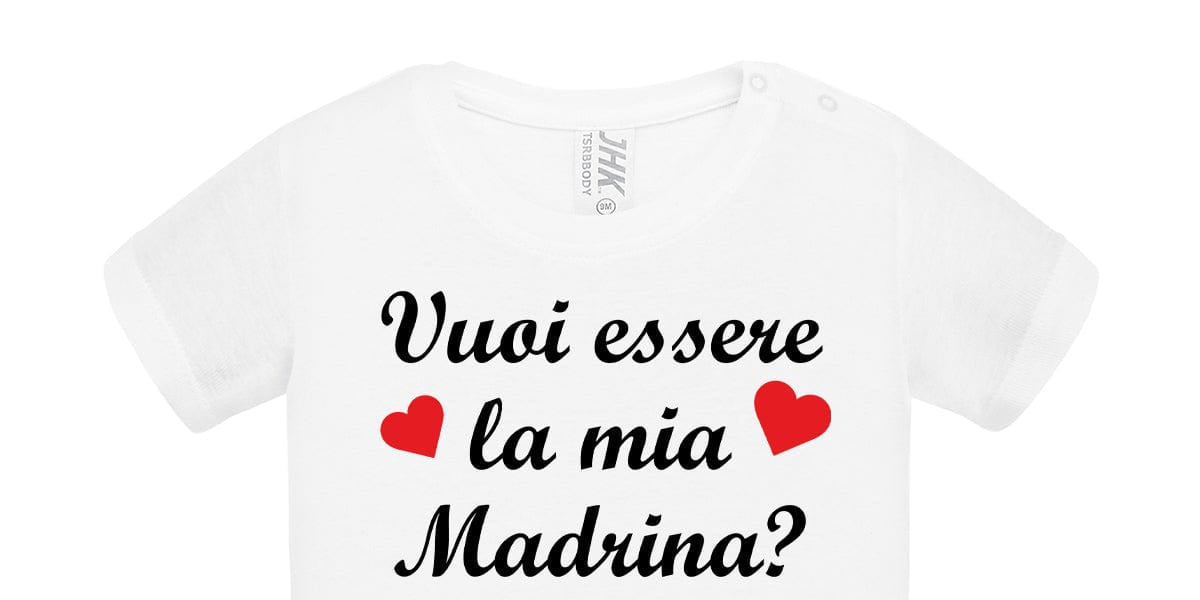 Vuoi essere la mia madrina?  Body Neonato Manica Corta – Lol T-shirt