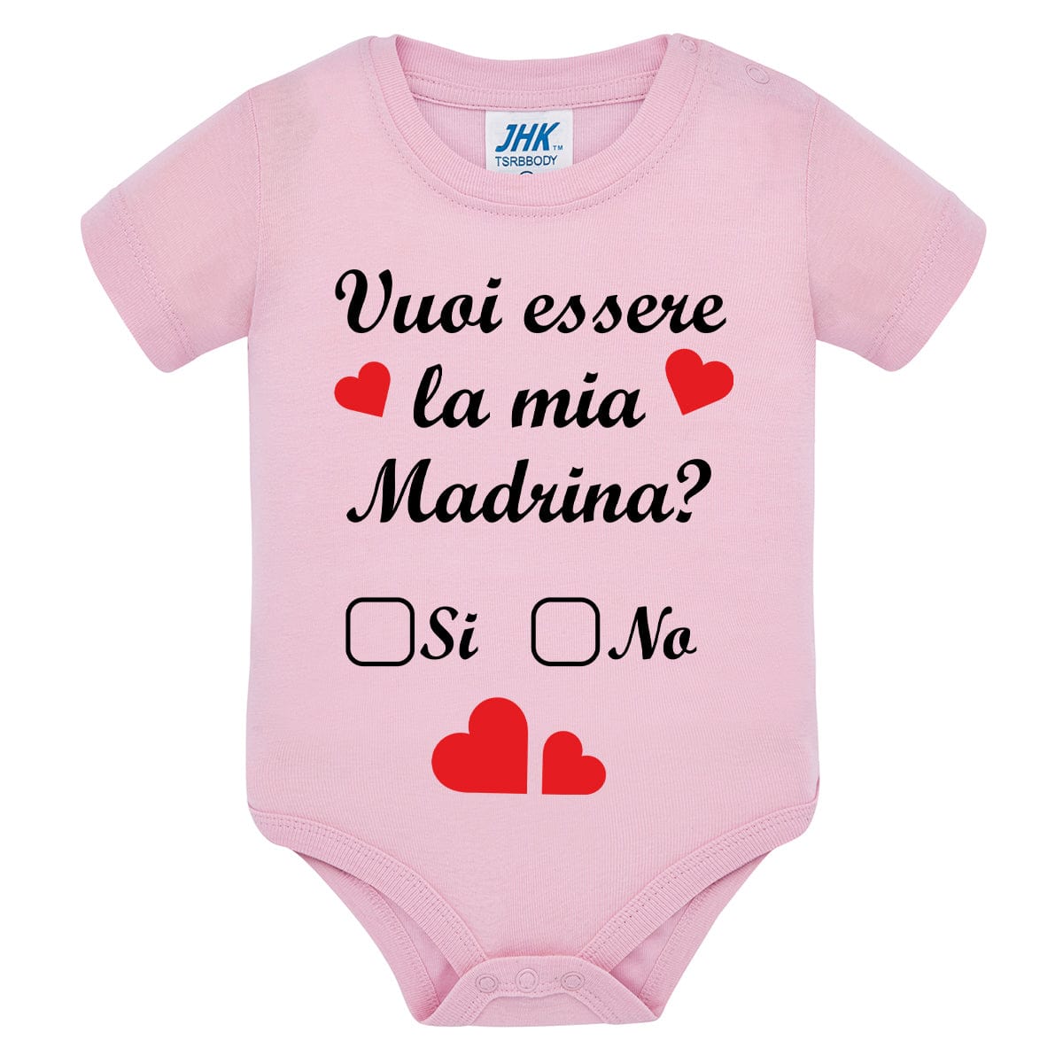 Lol T-Shirt Body per bimbi 3 Mesi / Rosa Vuoi essere la mia madrina?