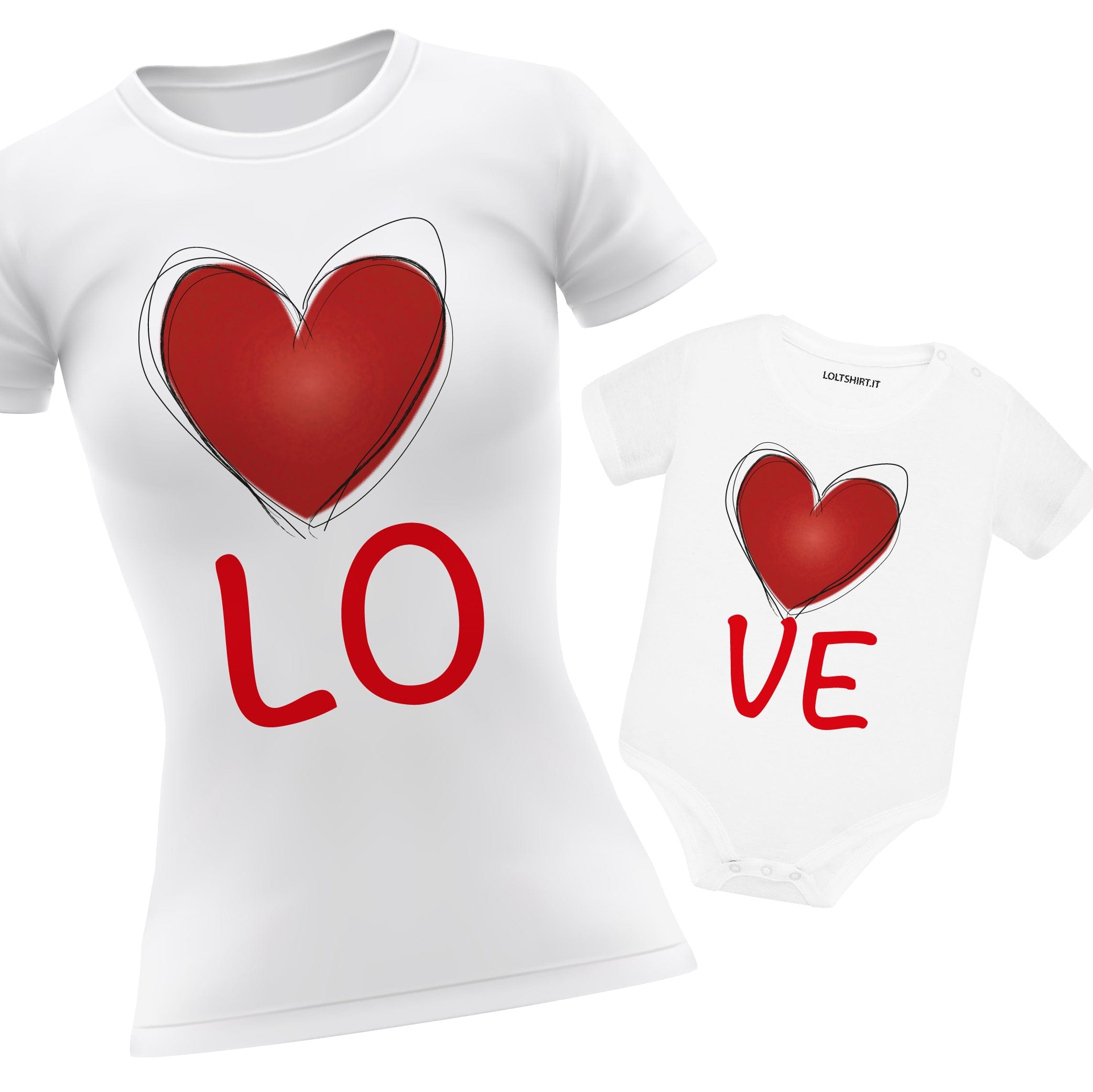 Lol T-Shirt Combo S / Body 3 Mesi Mamma + Bambino COMBO LOVE