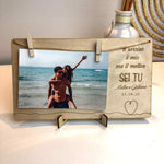 Cornice da tavolo in legno personalizzata con Foto e Dedica - Idea Regalo San Valentino Espositori per fotografie