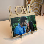 Cornice foto in legno con scritta Love – Idea Regalo San Valentino Espositori per fotografie