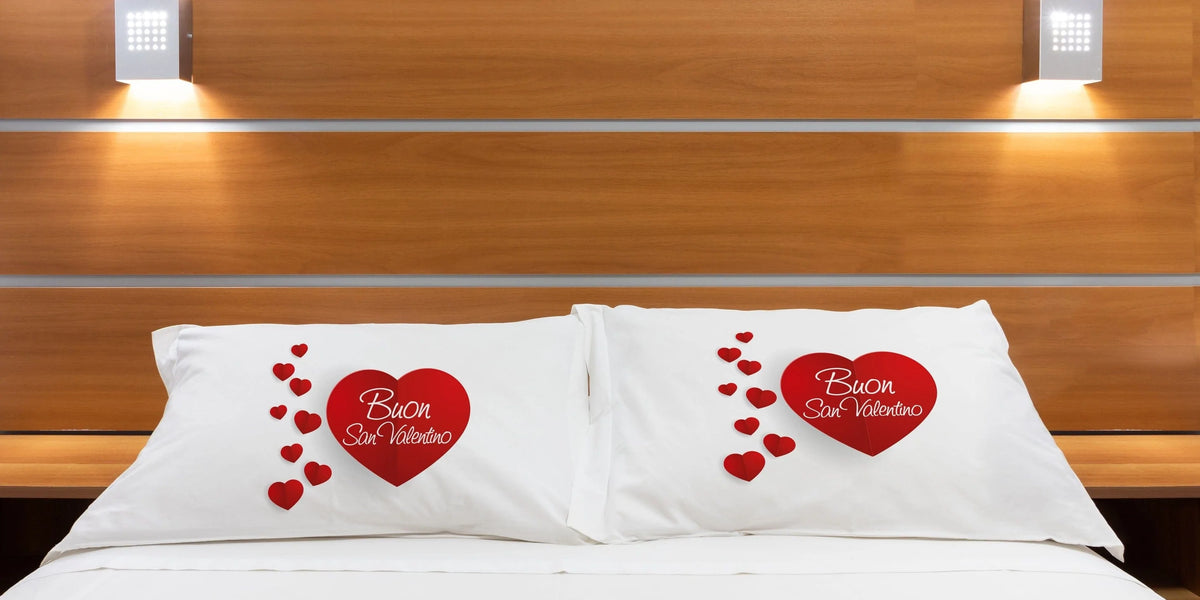 Coppia di cuscini personalizzati con iniziali - Linea Forever San Valentino